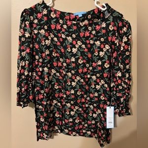 NWT Draper James Floral Blouse